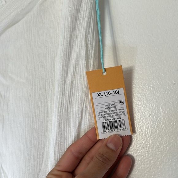 NEW Kona Sol Swim Tie Front Cover Up Pants Side Split White Size XL - Picture 6 of 16